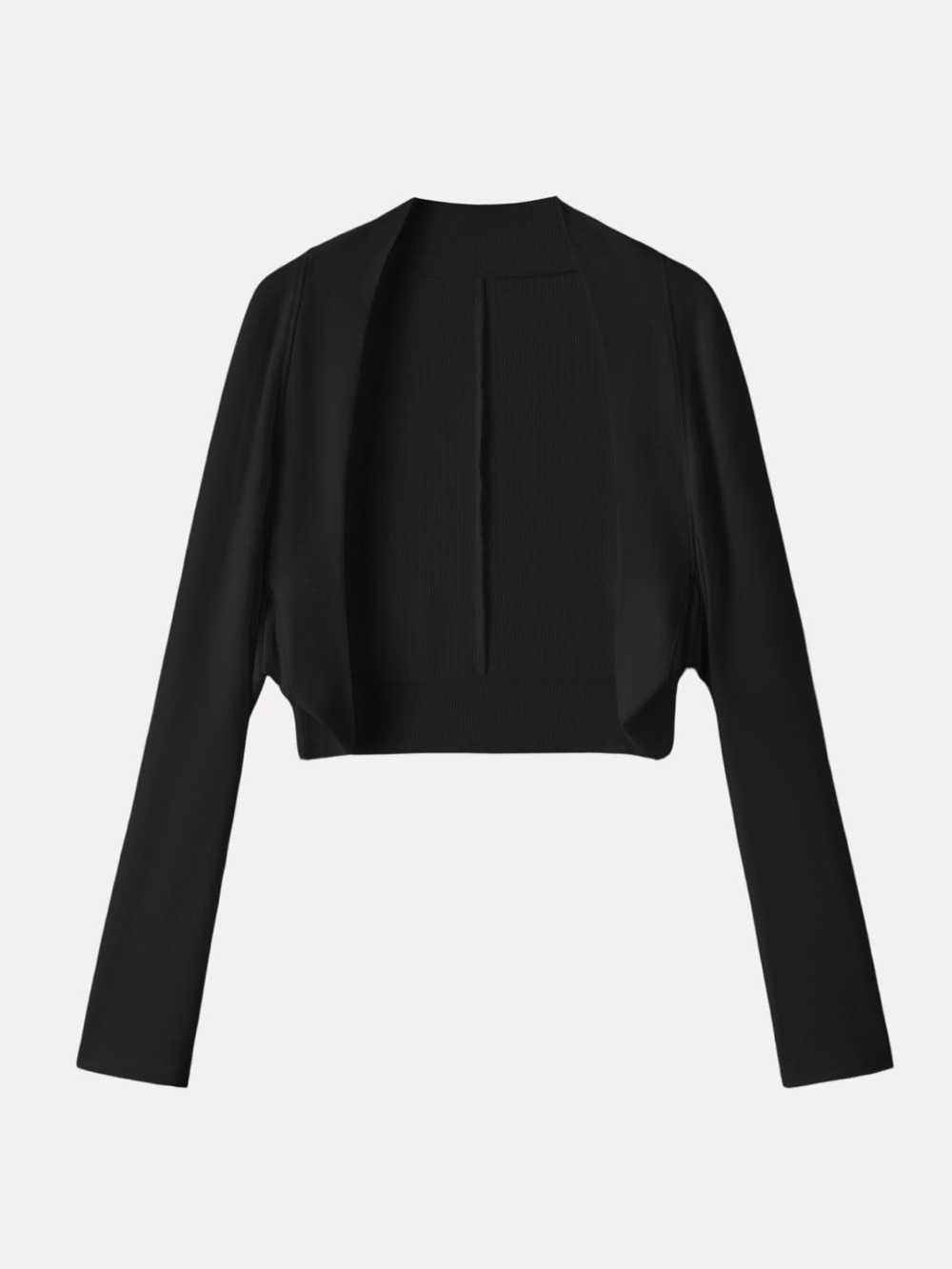 OGL NWT Bamboo Blend Breathable Summer Cropped Shrug Cardigan Black Size Large